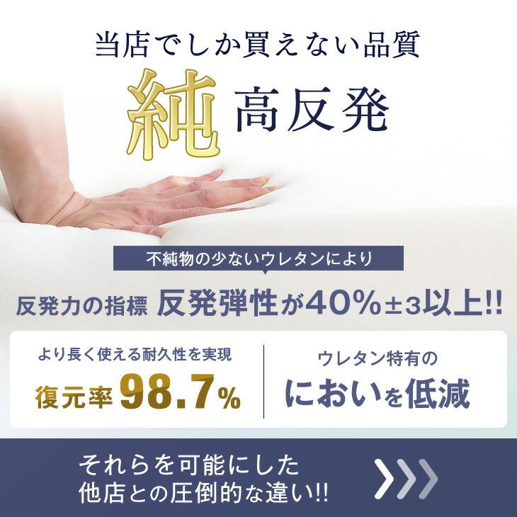 本日+5% マットレス セミダブル 三つ折り 洗える 純高反発 折りたたみ 敷布団 高反発マットレス 丸洗い ベッドマット ベッドマットレス 極厚10cm 高反発 | タンスのゲン | 03