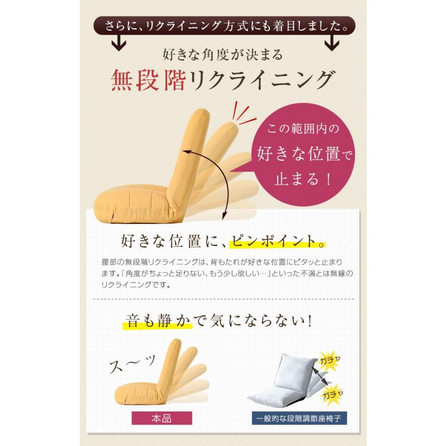 タンスのゲン 座椅子 おしゃれ ハイバック リクライニング レバー式