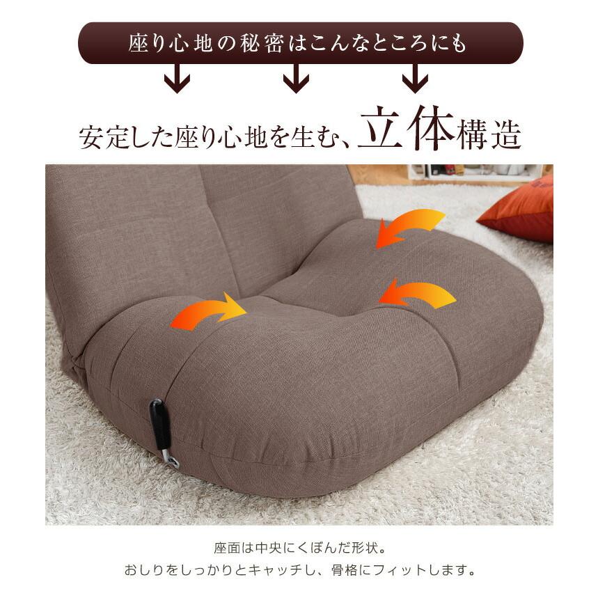 タンスのゲン 座椅子 1人掛け おしゃれ ハイバック リクライニング