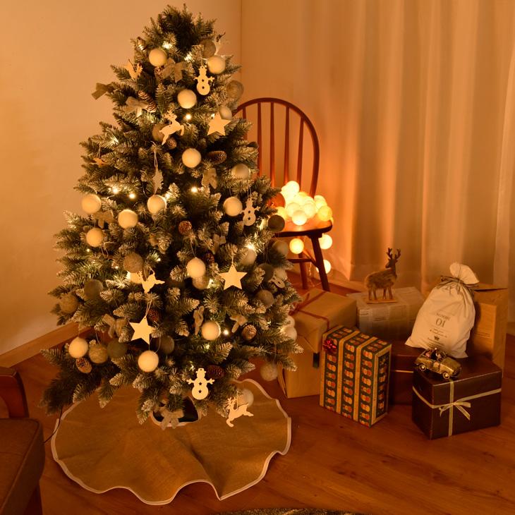 タンスのゲン クリスマスツリー 180cm 雪化粧 松ぼっくり付き　オーナメント タンスのゲン クリスマスツリー 180 おしゃれ オーナメント led