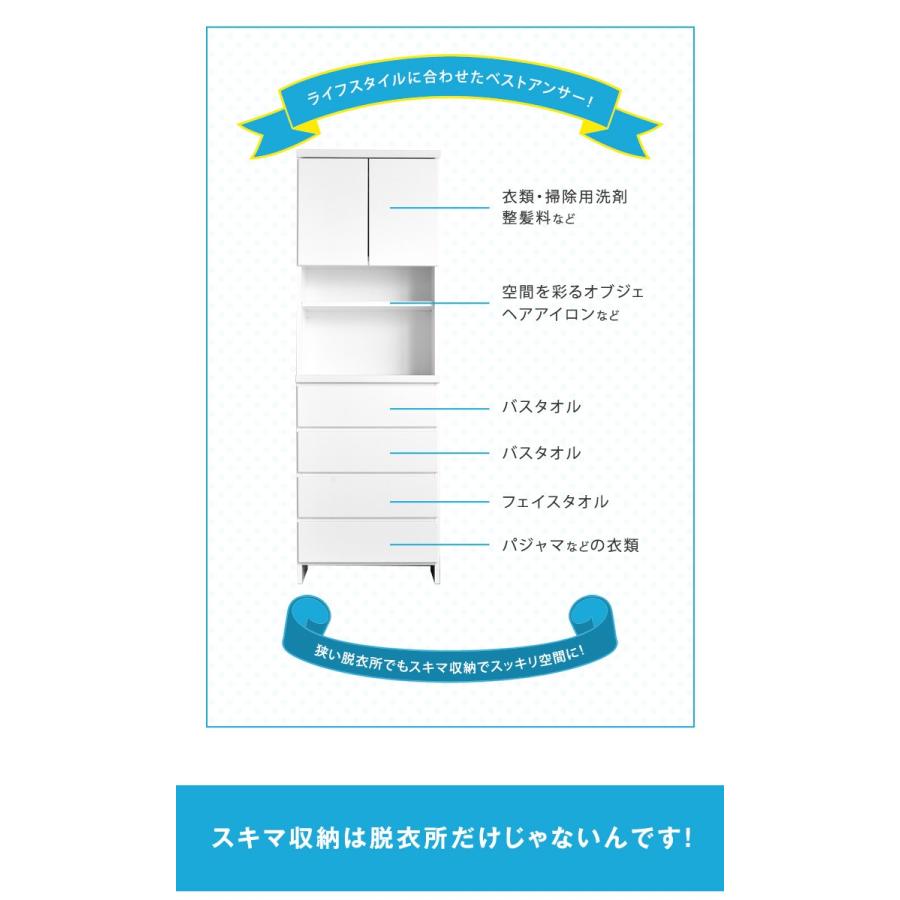 タンスのゲン 本日+4% ランドリーラック 幅55 高180 日本製 洗面所