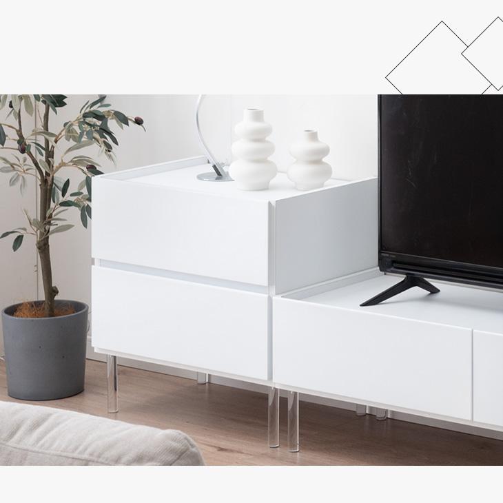 タンスのゲン 25日正午〜+3% キャビネット 白 木製 完成品 幅60