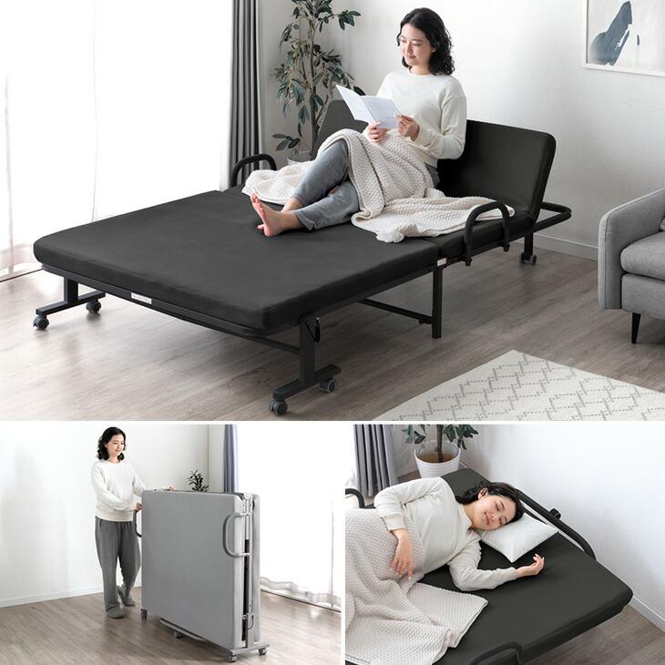 折りたたみベッド シングルベッド リクライニングベッド マットレス付きベッド タンスのゲン 折りたたみベッド シングル ベッド マットレス付き