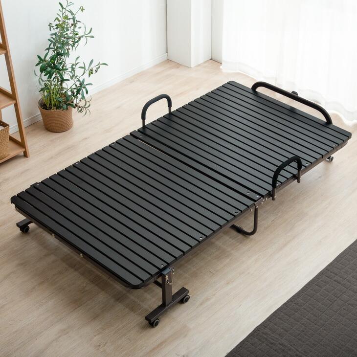 折りたたみ式ベット タンスのゲン 折りたたみベッド ベッド シングル 桐すのこベッド