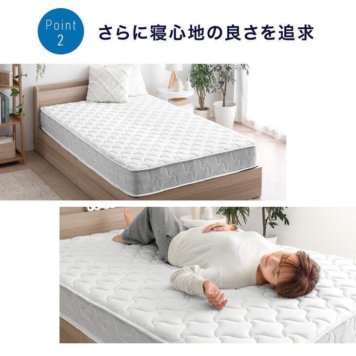 【セット】ダブルマットレス&パイプベッド セット】ダブルベッドマットレス&パイプベッド | ホワイト