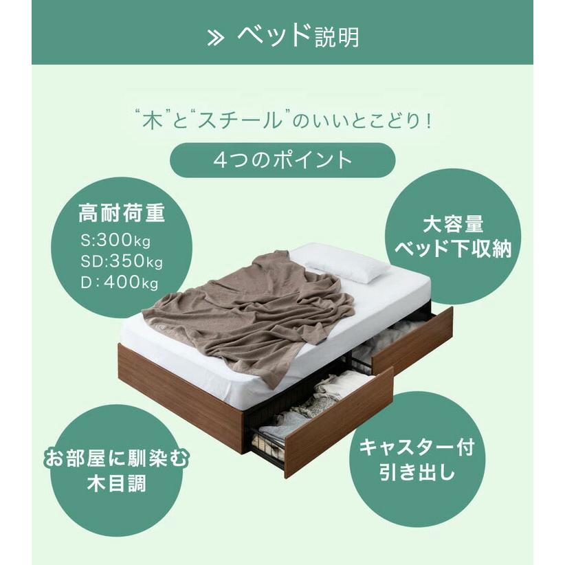 タンスのゲン 4日LYP17%〜 ベッド セミダブル マットレス付き タンスのゲン 4日LYP17%〜 ベッド セミダブル マットレス付き