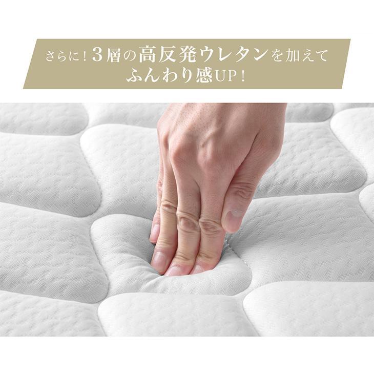 ベッド ダブル 収納 おしゃれ パイプベッド ベッドフレーム ダブルベッド 耐荷重400kg 宮付き 高さ調節 コンセント付 木製_16