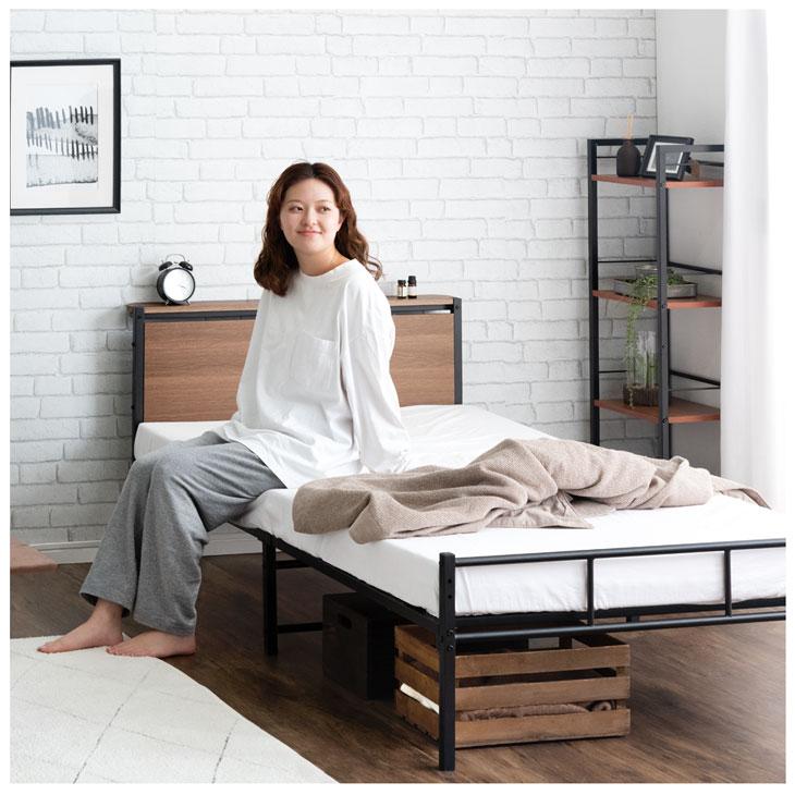 タンスのゲン 17日P15%〜 ベッド シングル マットレス付き パイプ