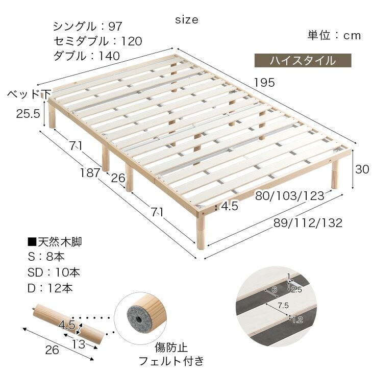 シングルベッド　簡単組立 組立簡単 シングルベッド ネジなし、工具不要で簡単組立。敷布団が