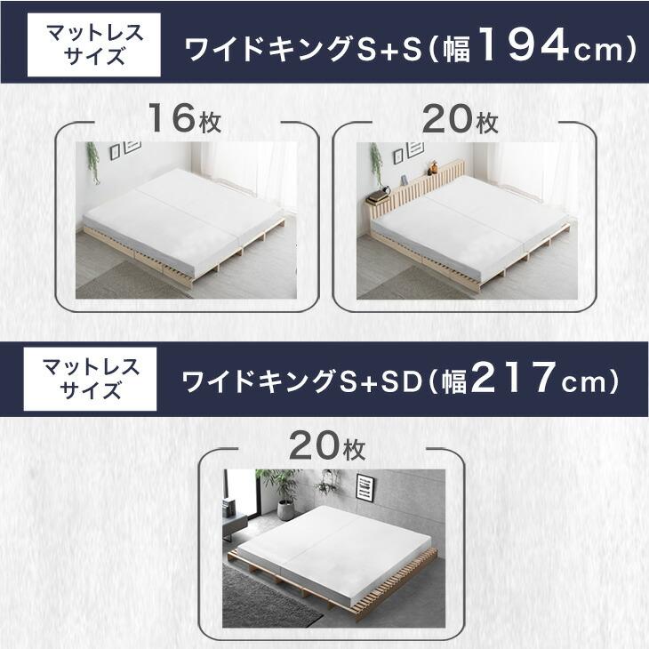 タンスのゲン ベッド クイーン マットレス付き すのこ パレットベッド 