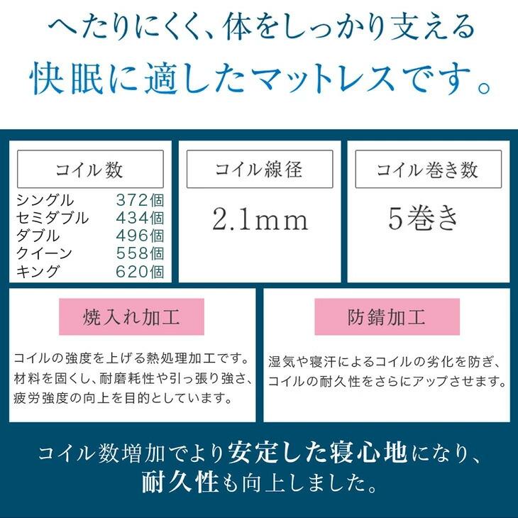 タンスのゲン マットレス セミダブル ボンネルコイルマットレス