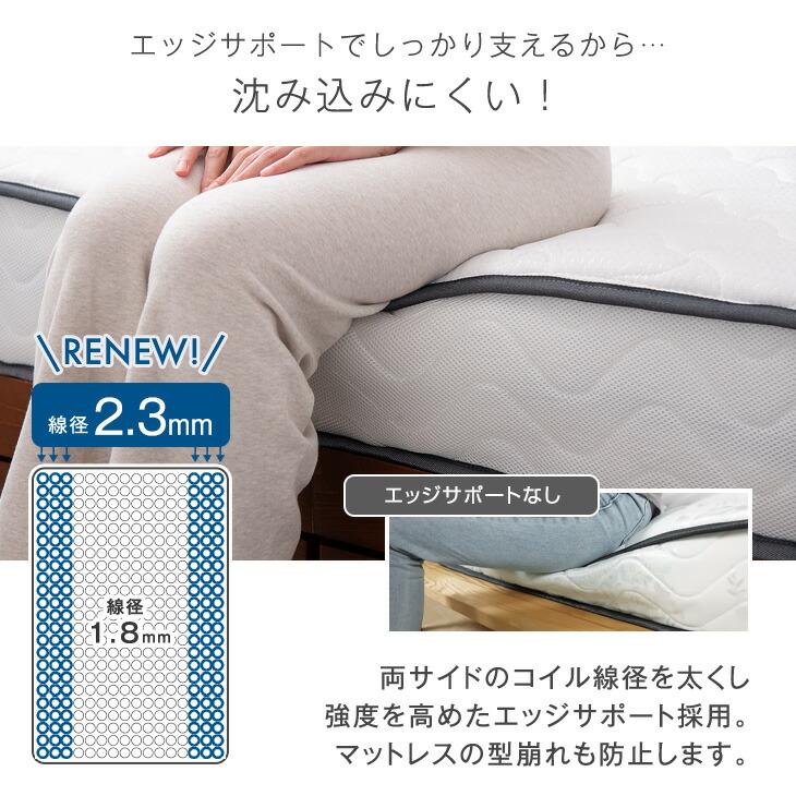 タンスのゲン マットレス クイーン ポケットコイルマットレス 厚み22cm
