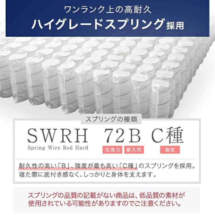 タンスのゲン マットレス クイーン 厚み22cm 線径2.3mm ベッドマット