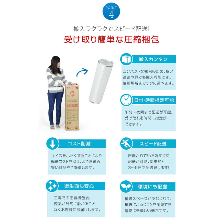 タンスのゲン マットレス ダブル 厚み14cm ボンネルコイル 薄型 圧縮
