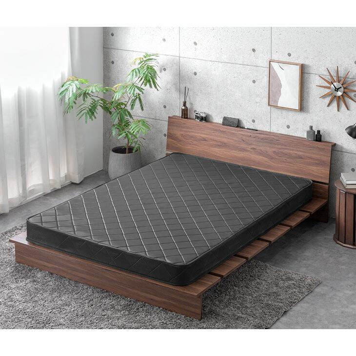 タンスのゲン マットレス ダブル 厚み14cm ボンネルコイル 薄型 圧縮