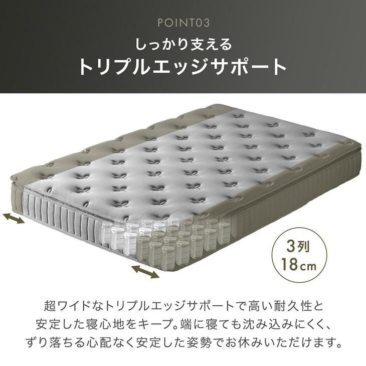 タンスのゲン マットレス ダブル ポケットコイルマットレス 厚み22cm