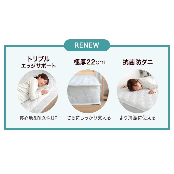 タンスのゲン マットレス キング 極厚22cm ポケットコイルマットレス 3