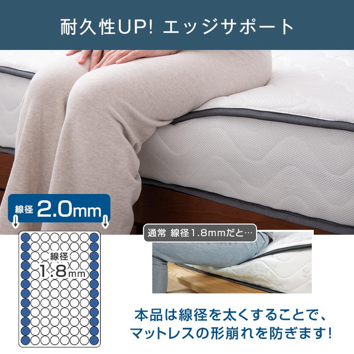 タンスのゲン ベッド マットレス付き ダブル ベッドフレーム おしゃれ