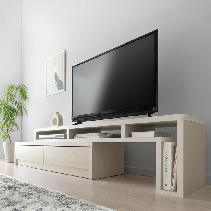 タンスのゲン テレビ台 おしゃれ 収納 ローボード 伸縮 北欧 コーナー