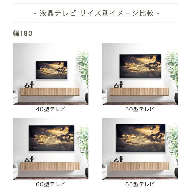 タンスのゲン 本日+5% テレビ台 テレビボード フロート 壁掛け 完成品