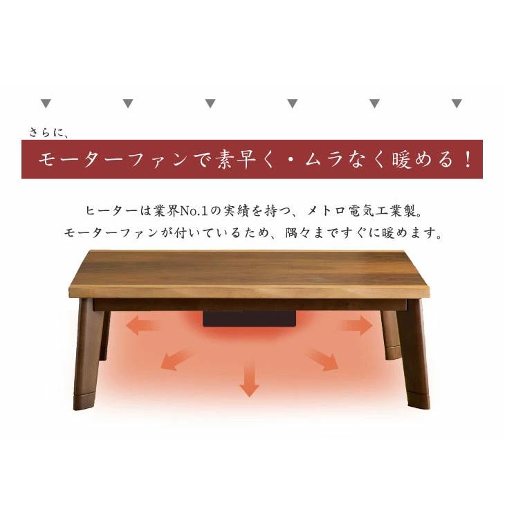 タンスのゲン こたつ こたつテーブル こたつ本体 長方形 テーブル 幅
