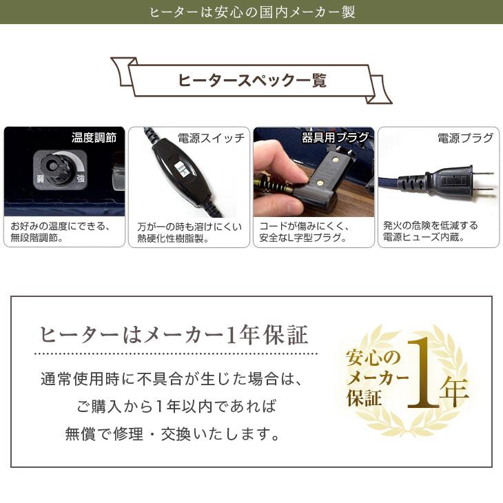 タンスのゲン こたつ パーソナルこたつ 3点セット こたつセット 80×50
