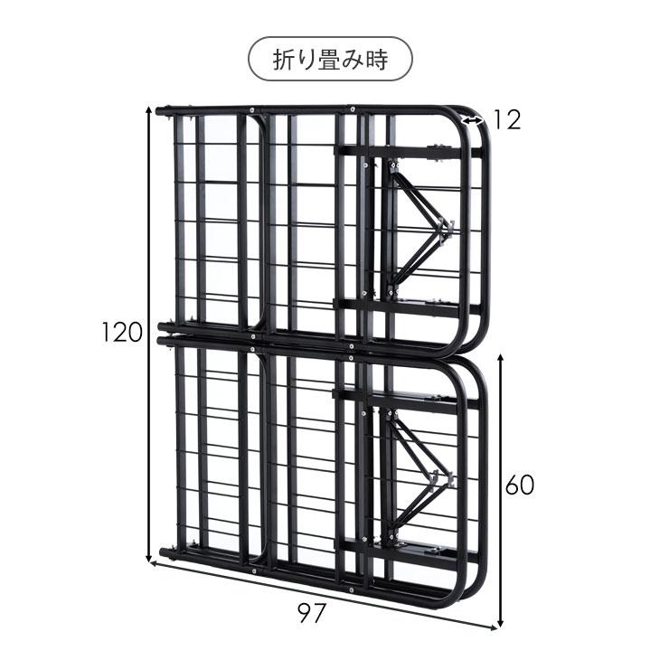 タンスのゲン ベッド セミダブル マットレス付 折りたたみベッド