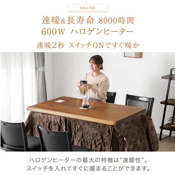 タンスのゲン 14日+5% こたつ 長方形 こたつセット こたつテーブル 耳