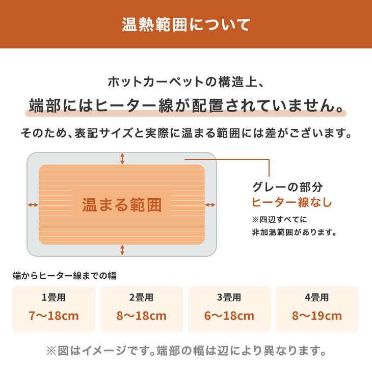 タンスのゲン ホットカーペット 4畳 本体 電気カーペット 195×290