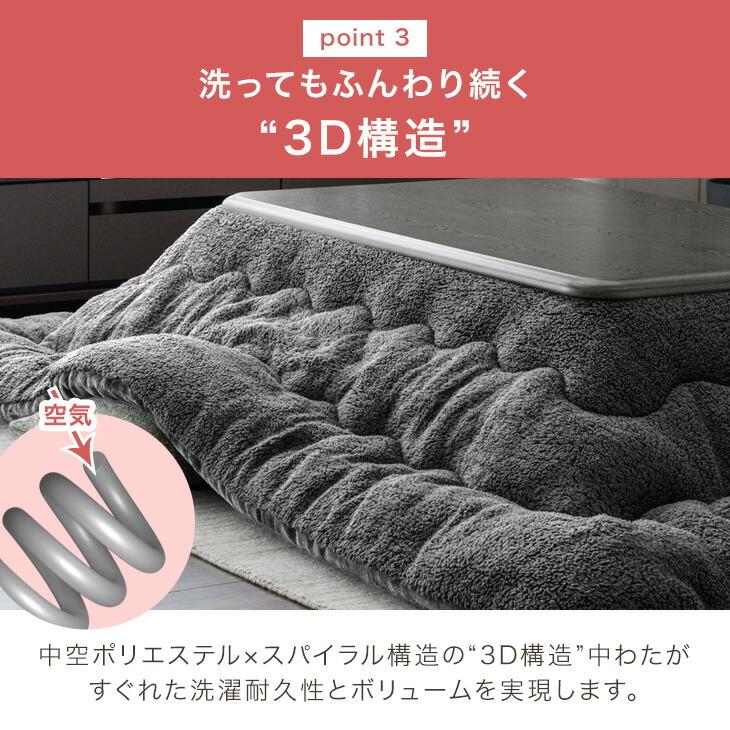 タンスのゲン こたつ 2点セット 120 こたつテーブル こたつ布団 長方形