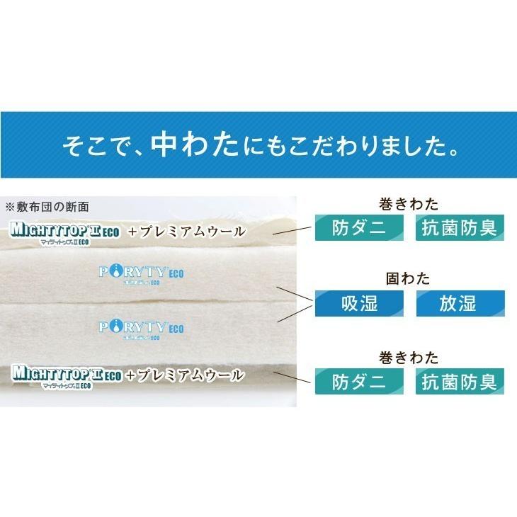 タンスのゲン 敷布団 クイーン 日本製敷き布団 極厚 四層 ボリューム