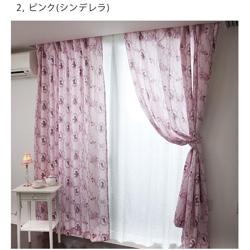 カーテン 日本製 遮熱 キャラクター 2枚セット 幅100×135cm ディズニー