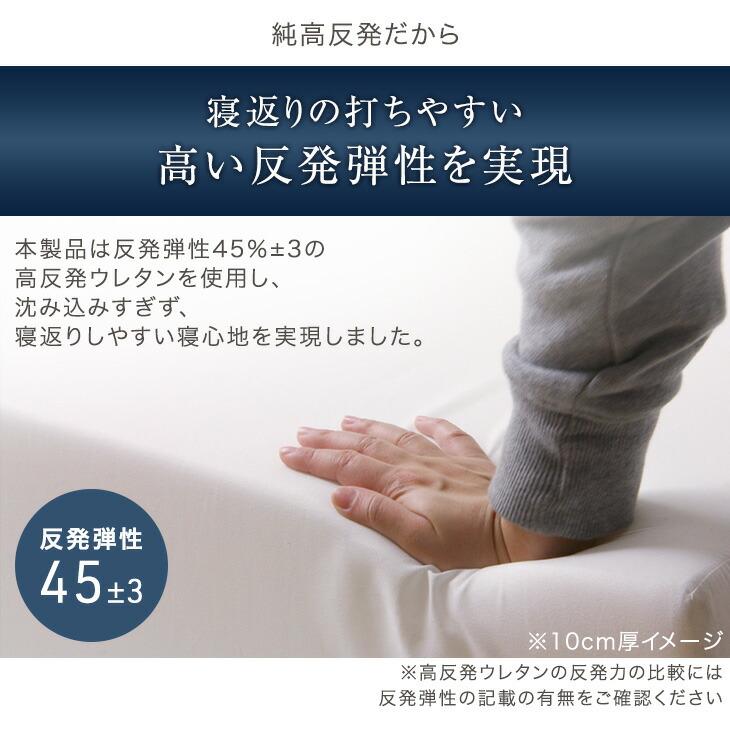 タンスのゲン マットレス ダブル 折りたたみ 国産 高反発マットレス 硬