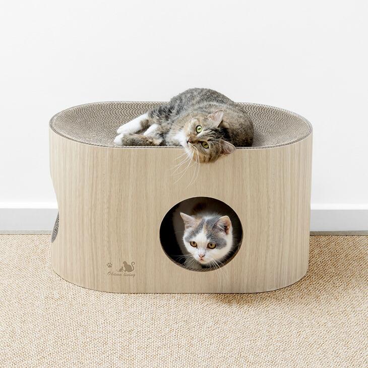 キャットハウス ペットベッド　爪とぎ　天然素材　ラタン タンスのゲン 猫ハウス キャットハウス 猫 爪とぎ ハウス ペットハウス