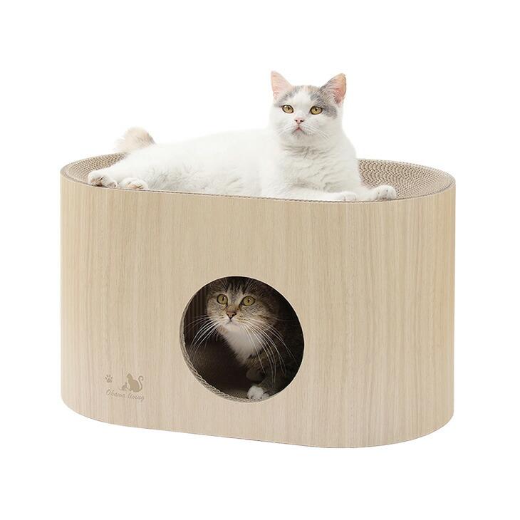 タンスのゲン 本日+5% 猫ハウス キャットハウス 猫 爪とぎ ハウス 