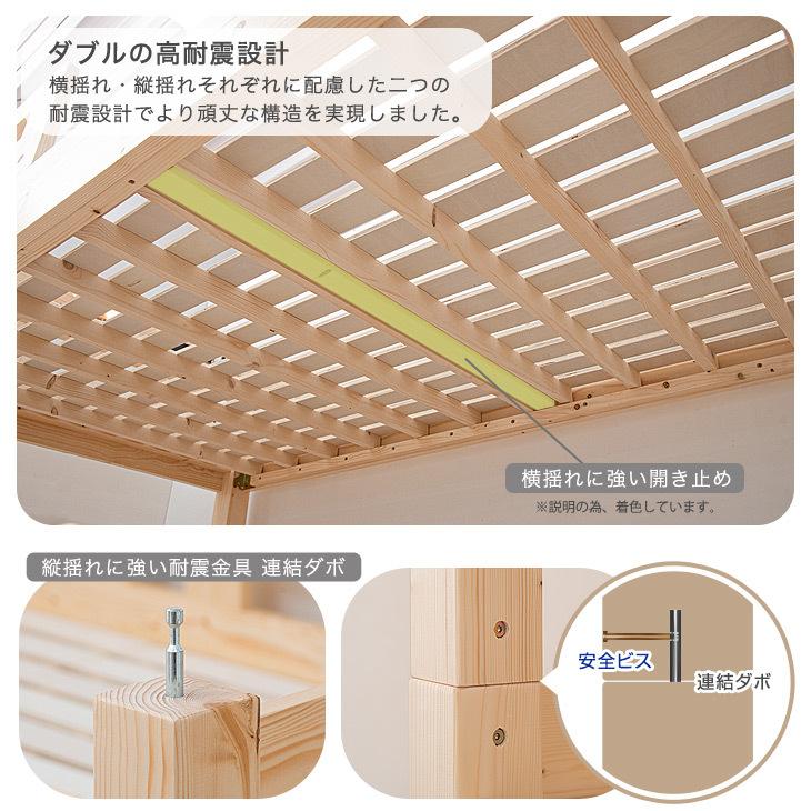 【新品・送料無料】パイン材木製ベッド ブラザー タンスのゲン 三段ベッド 子供 子供部屋 木製 パイン材 シングルベッド