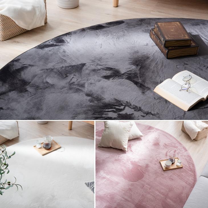 タンスのゲン ラグ カーペット ラグマット 厚手 140×140 滑り止め付