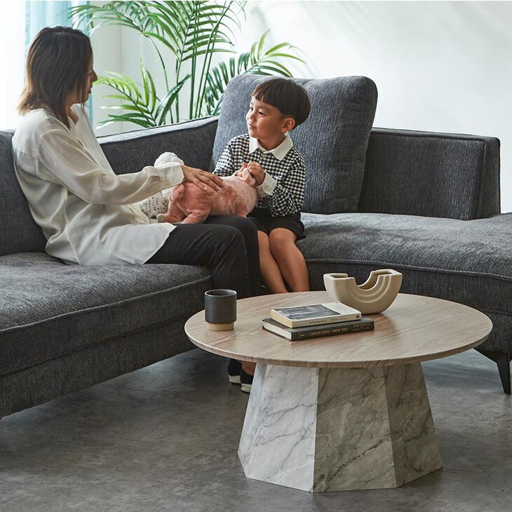 センターテーブル ８０㎝ 天然木センターテーブル LEANA(リーナ) 幅80cm | 家具・インテリア通販