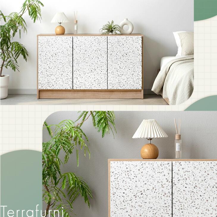 サイドボード 収納棚 おしゃれ キャビネット 木製 石目 北欧 おしゃれ サイドチェスト  チェスト 幅120cm リビング | タンスのゲン | 04