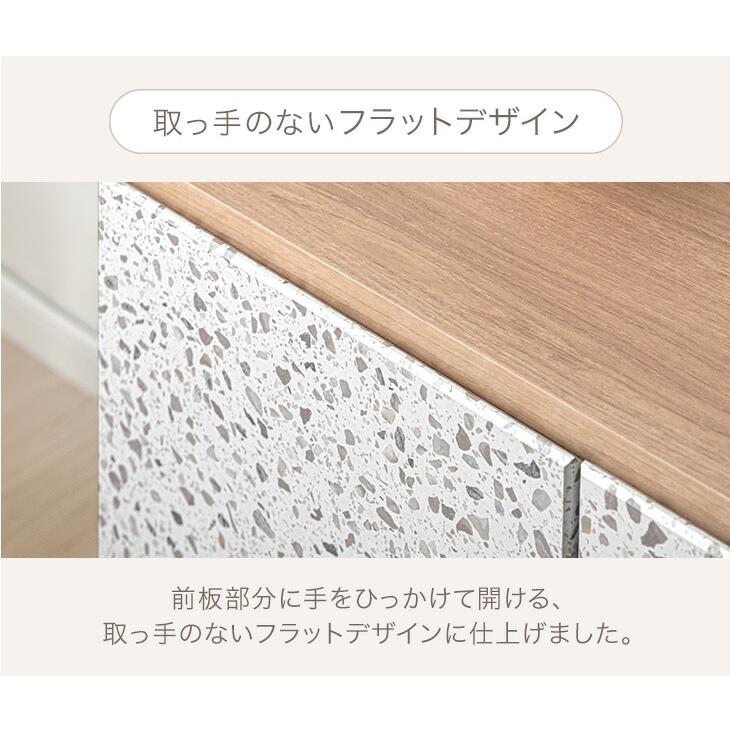 サイドボード 収納棚 おしゃれ キャビネット 木製 石目 北欧 おしゃれ サイドチェスト  チェスト 幅120cm リビング | タンスのゲン | 07