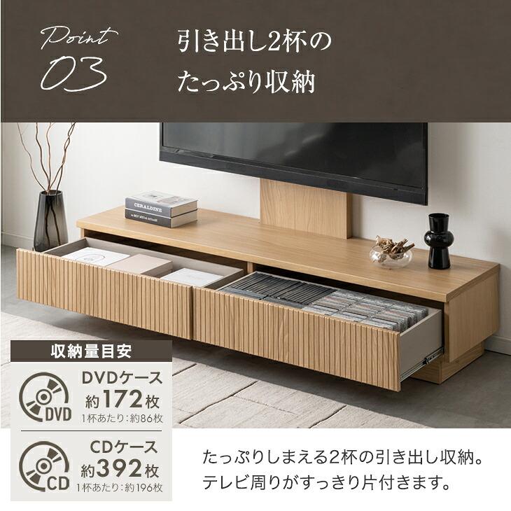 タンスのゲン 本日+4% テレビ台 スタンド付き 180 完成品 日本製 65型