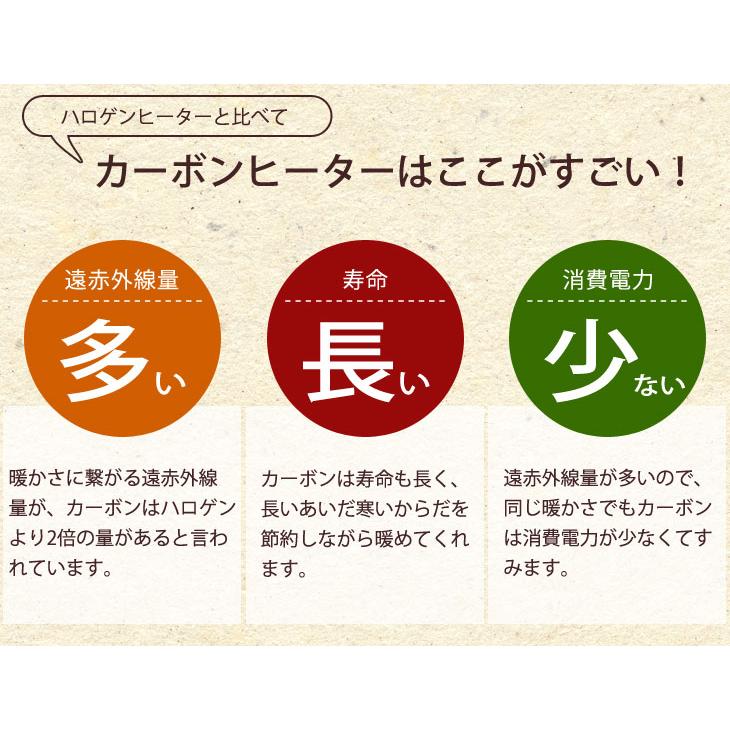 タンスのゲン ヒーター カーボンヒーター 省エネ タイマー付き 遠