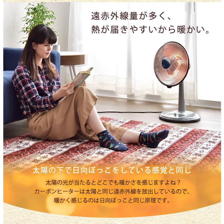 タンスのゲン 21日+5% ヒーター カーボンヒーター 省エネ タイマー付き