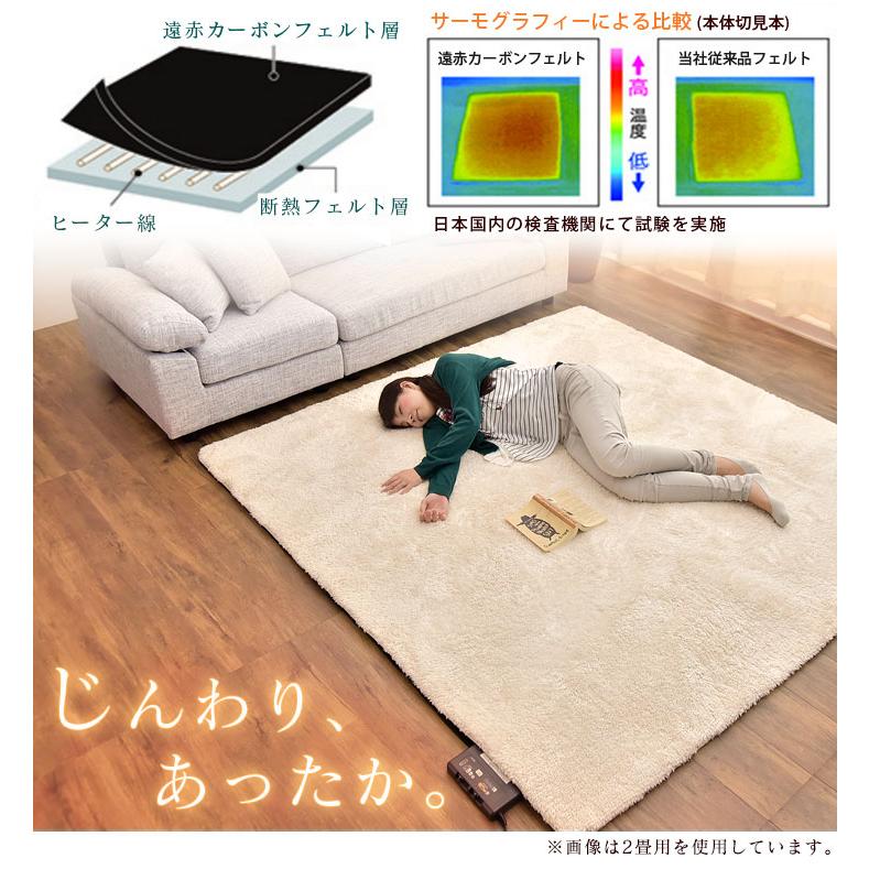 タンスのゲン ホットカーペット 3畳 本体 カーペット 電気カーペット