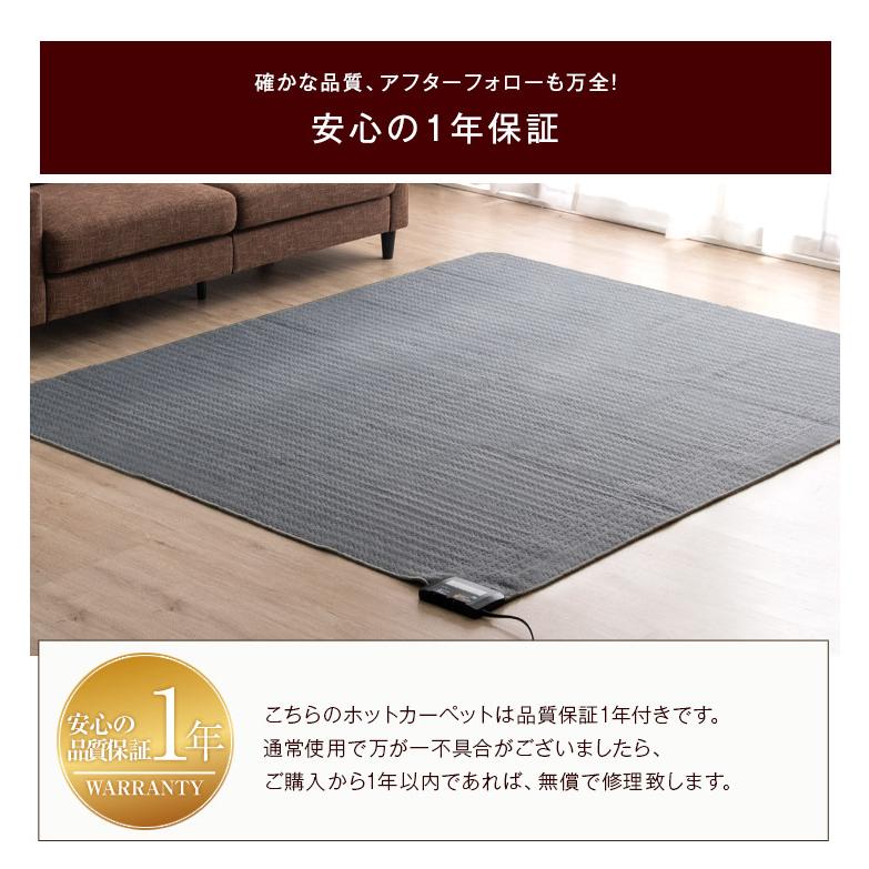 タンスのゲン 15日+5% ホットカーペット 2畳 ラグ付き 高反発 185×185
