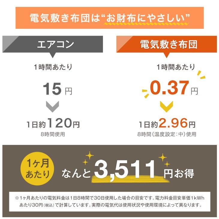 電気敷き毛布 電気毛布 洗える 掛け敷き 80 × 130 敷き毛布 掛け毛布 温度調節 ひざ掛け 敷き 電気敷毛布 敷毛布 電気敷きパッド 冬 電気 電気式毛布 おしゃれ | タンスのゲン | 02