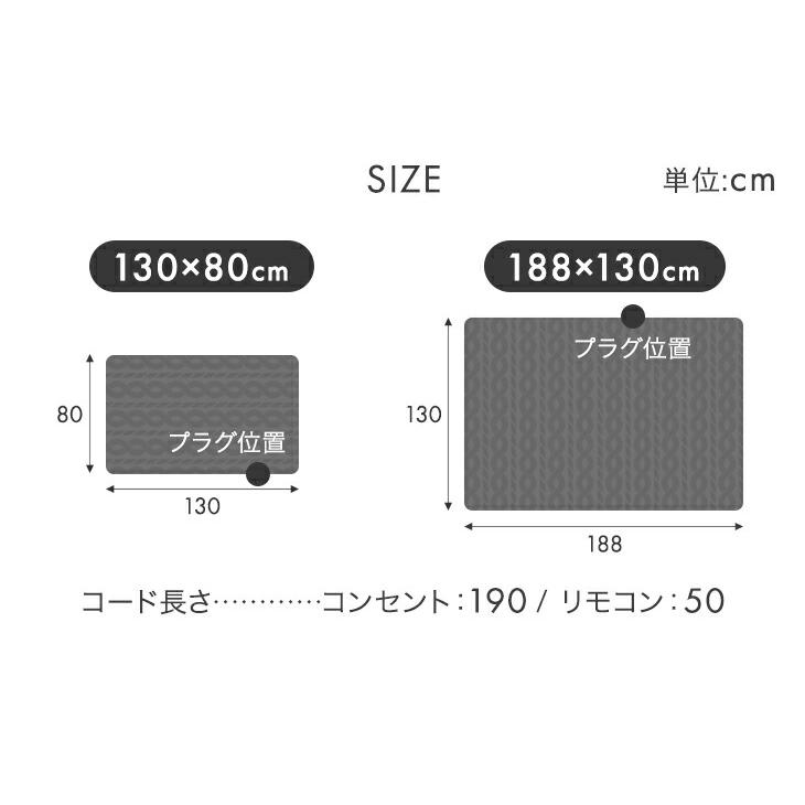 タンスのゲン 電気毛布 掛け敷き 敷き毛布 洗える 130 × 80 掛け毛布