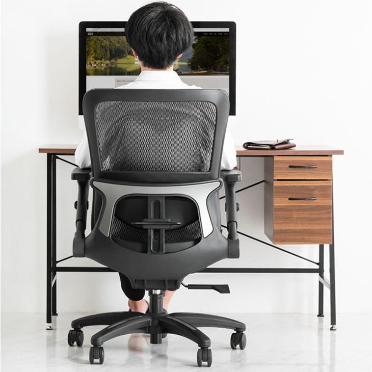 タンスのゲン オフィスチェア 4Dアームレスト メッシュ デスクチェア