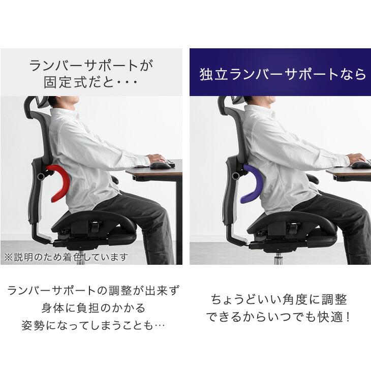 タンスのゲン オフィスチェア 人間工学 リクライニング メッシュ