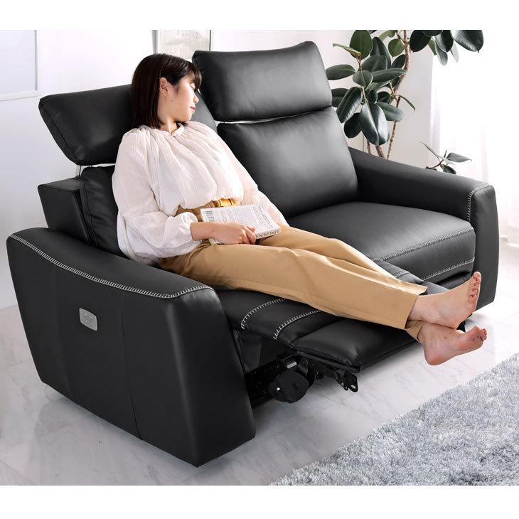 taK.0_0.810専用 リクライニングソファ フットレスト付き 電動リクライニングソファ】最大140度無段階リクライニング機能
